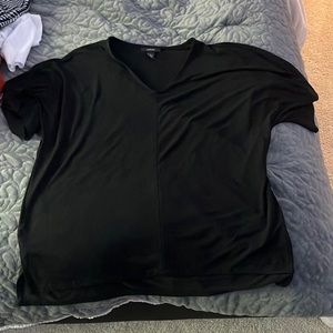 Large fitting V neck business casual blouse